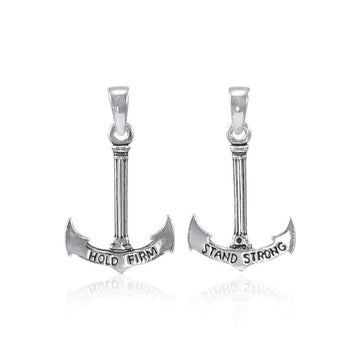 Stand Strong and Hold Firm Anchor Silver Pendant TP3544 - Jewelry